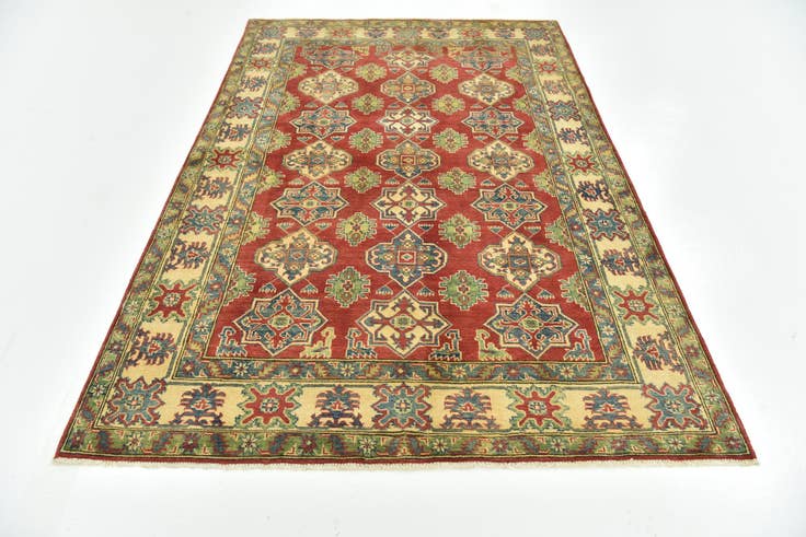 Detail image of 5' 6 x 8' Hand Knotted Kazak Rug