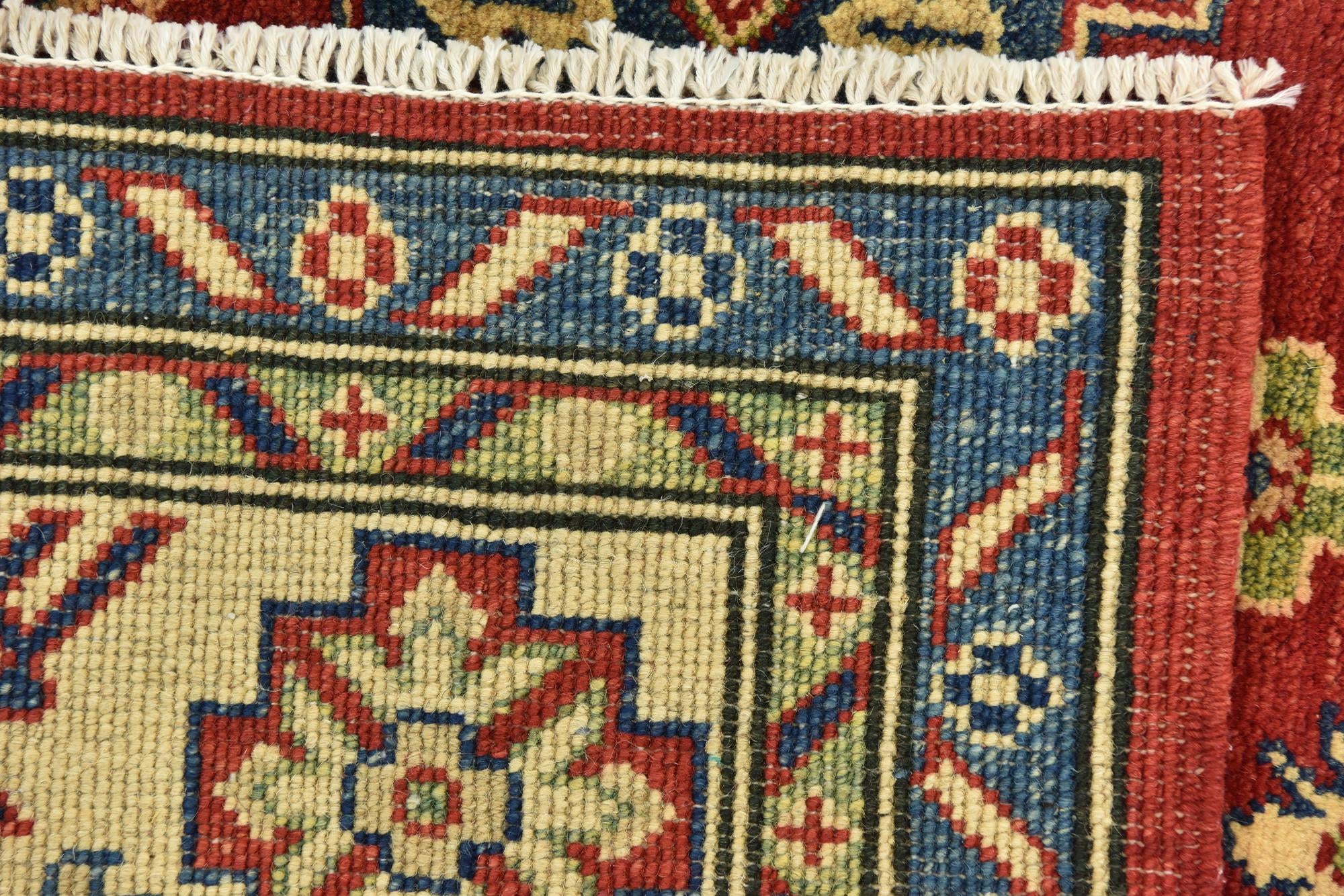 5' 7 x 7' 10 Hand Knotted Kazak Rug
