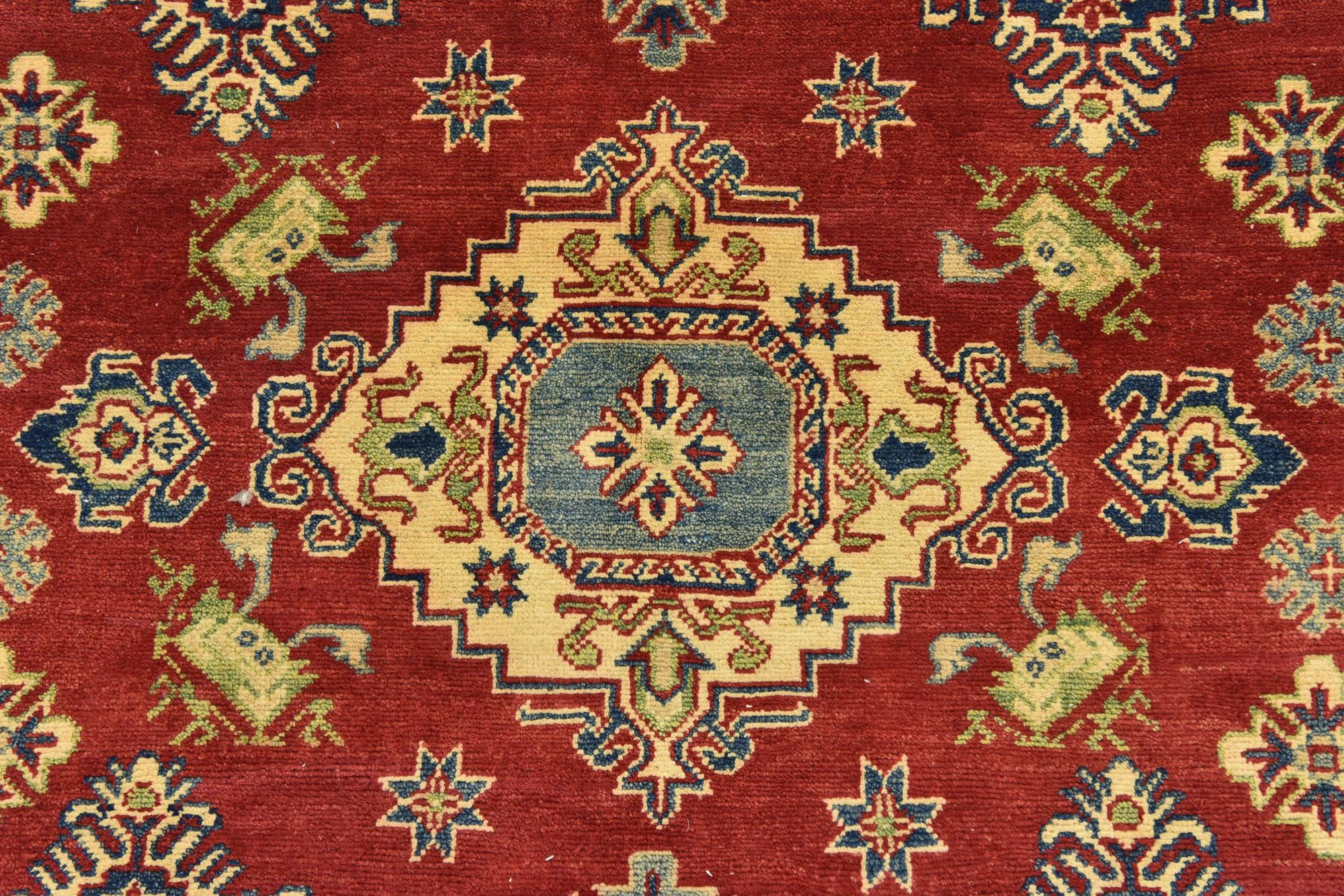 5' 7 x 7' 10 Hand Knotted Kazak Rug