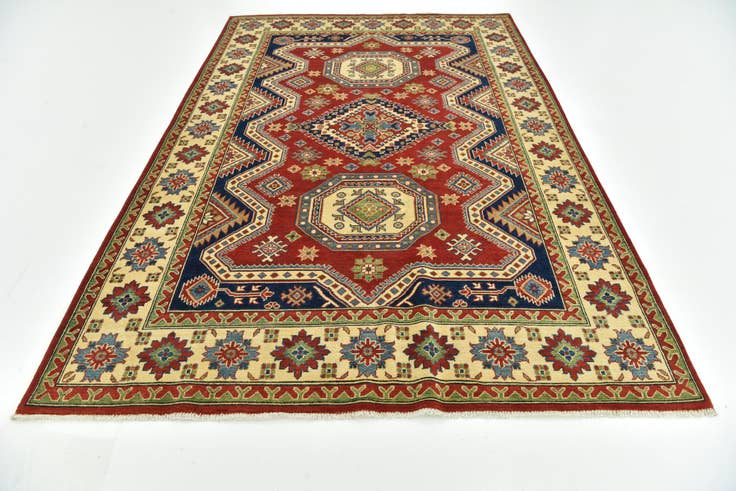 Detail image of 6' 6 x 9' 9 Hand Knotted Kazak Rug