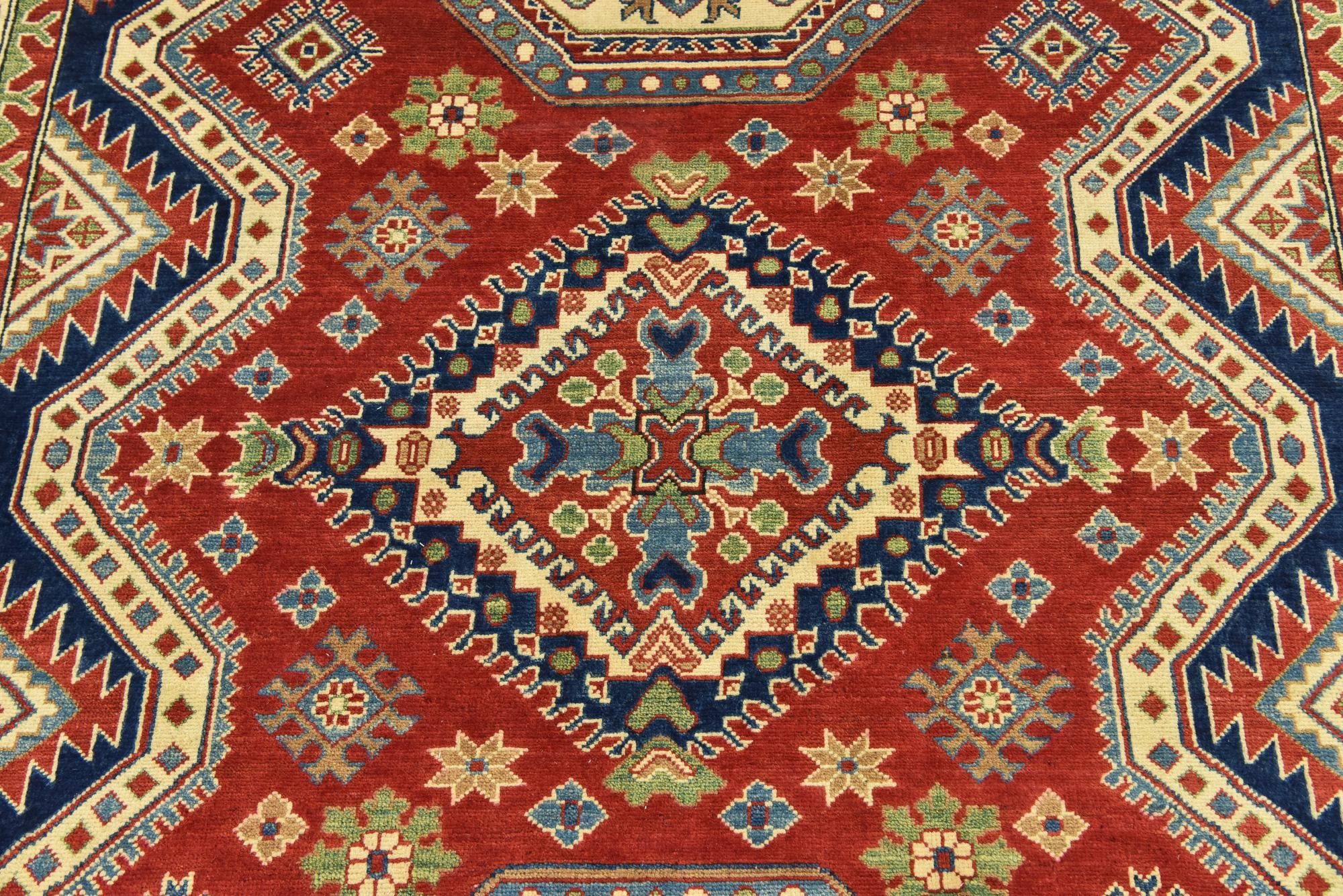 6' 6 x 9' 9 Hand Knotted Kazak Rug