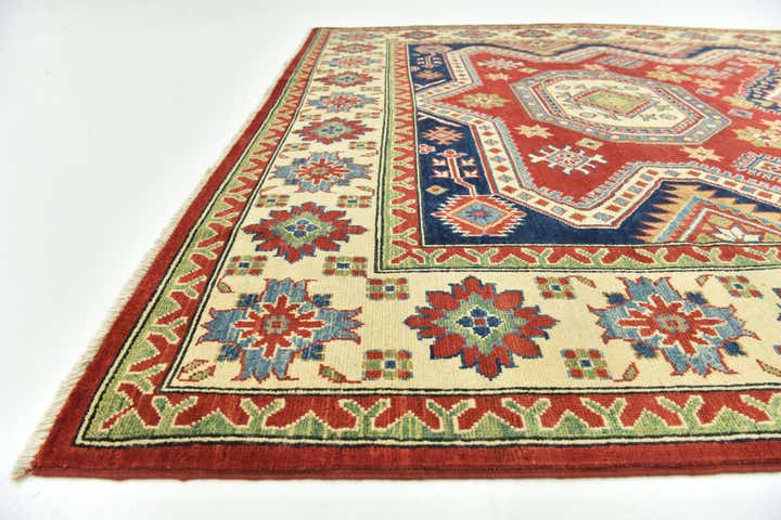 6' 6 x 9' 9 Hand Knotted Kazak Rug