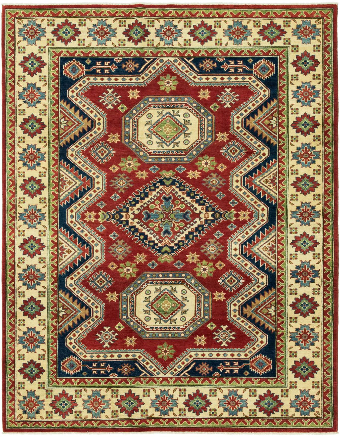 6' 6 x 9' 9 Hand Knotted Kazak Rug