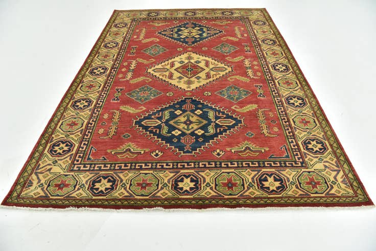 Detail image of 6' 9 x 9' 8 Hand Knotted Kazak Rug