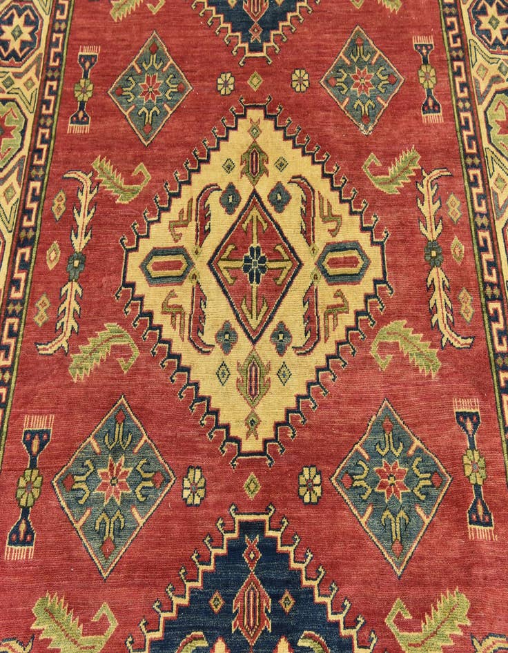 Detail image of 6' 9 x 9' 8 Hand Knotted Kazak Rug