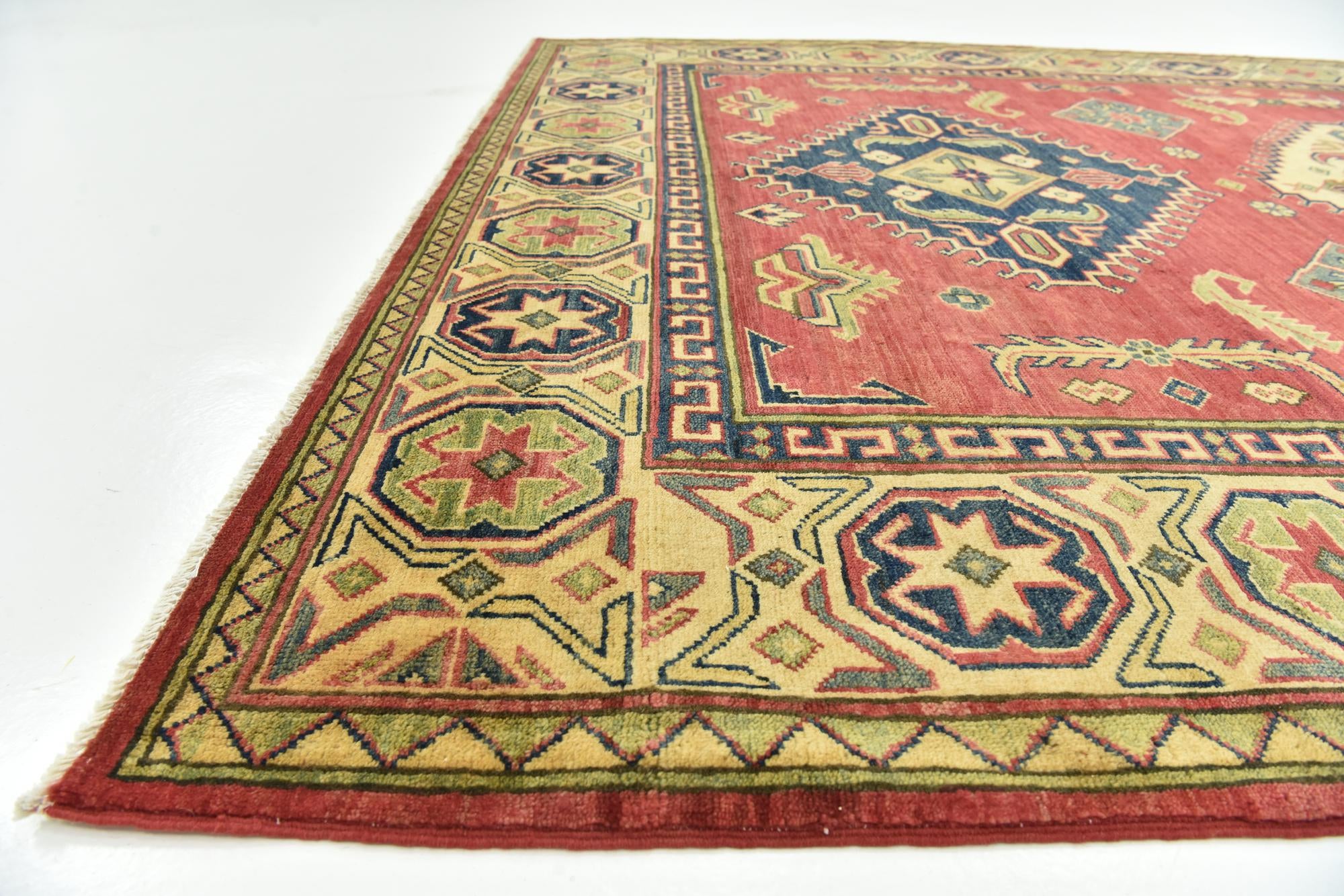 6' 9 x 9' 8 Hand Knotted Kazak Rug