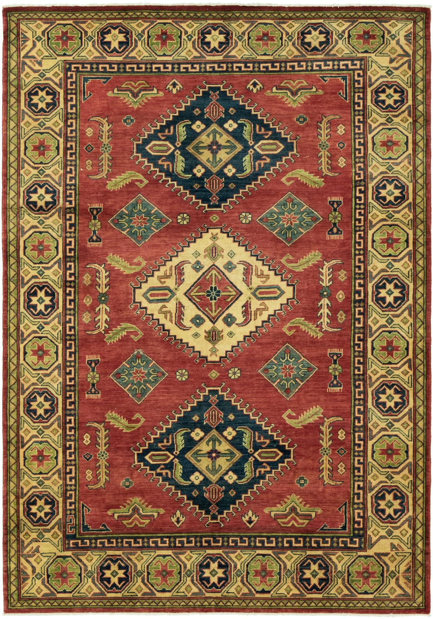 6' 9 x 9' 8 Hand Knotted Kazak Rug