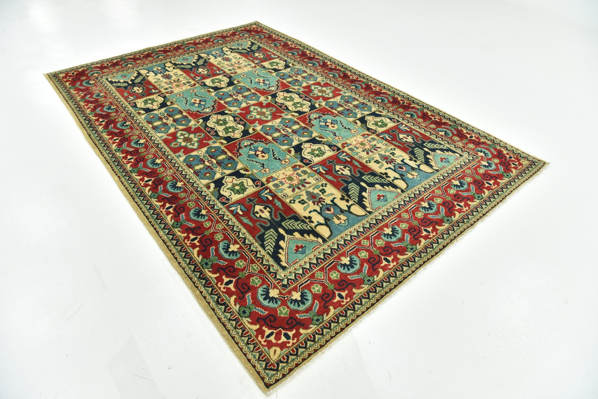 6' 6 x 9' 7 Hand Knotted Kazak Rug