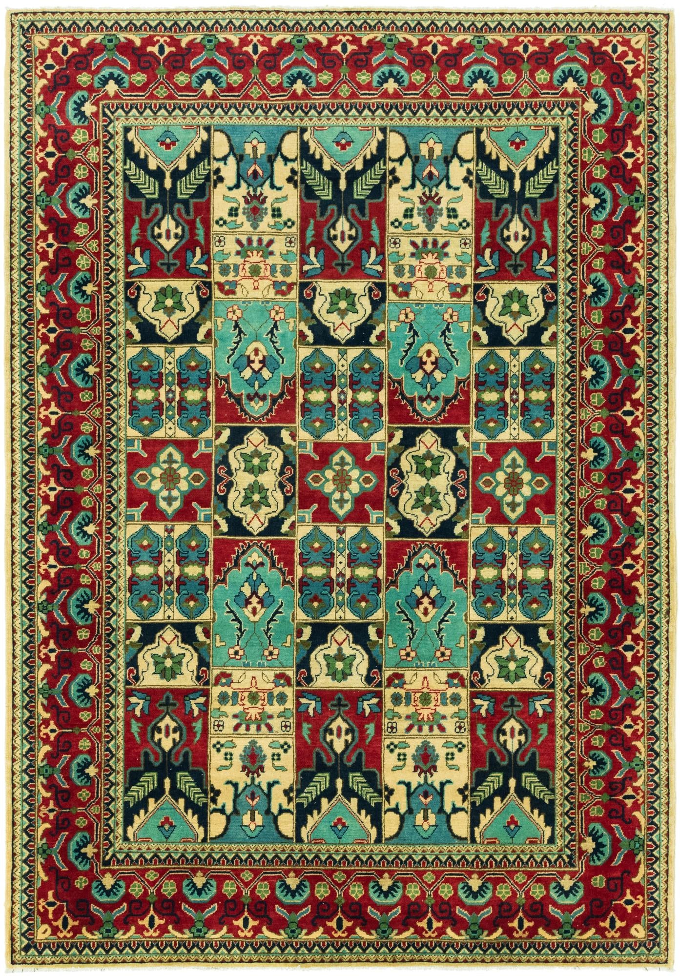 6' 6 x 9' 7 Hand Knotted Kazak Rug
