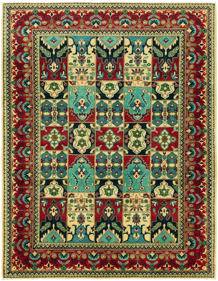 Detail image of 6' 6 x 9' 7 Hand Knotted Kazak Rug