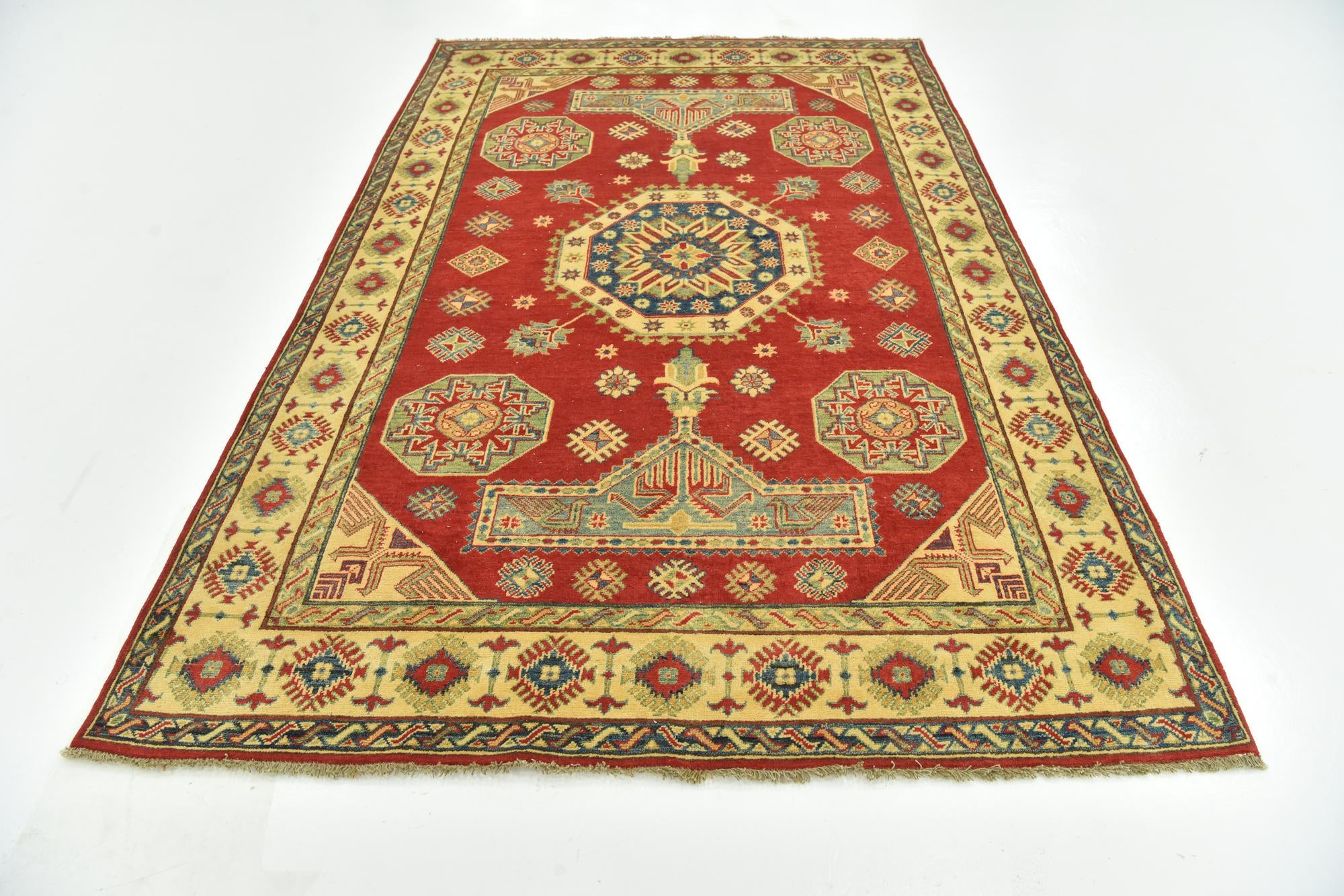 6' x 9' Hand Knotted Kazak Rug