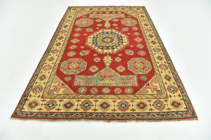 Detail image of 6' x 9' Hand Knotted Kazak Rug
