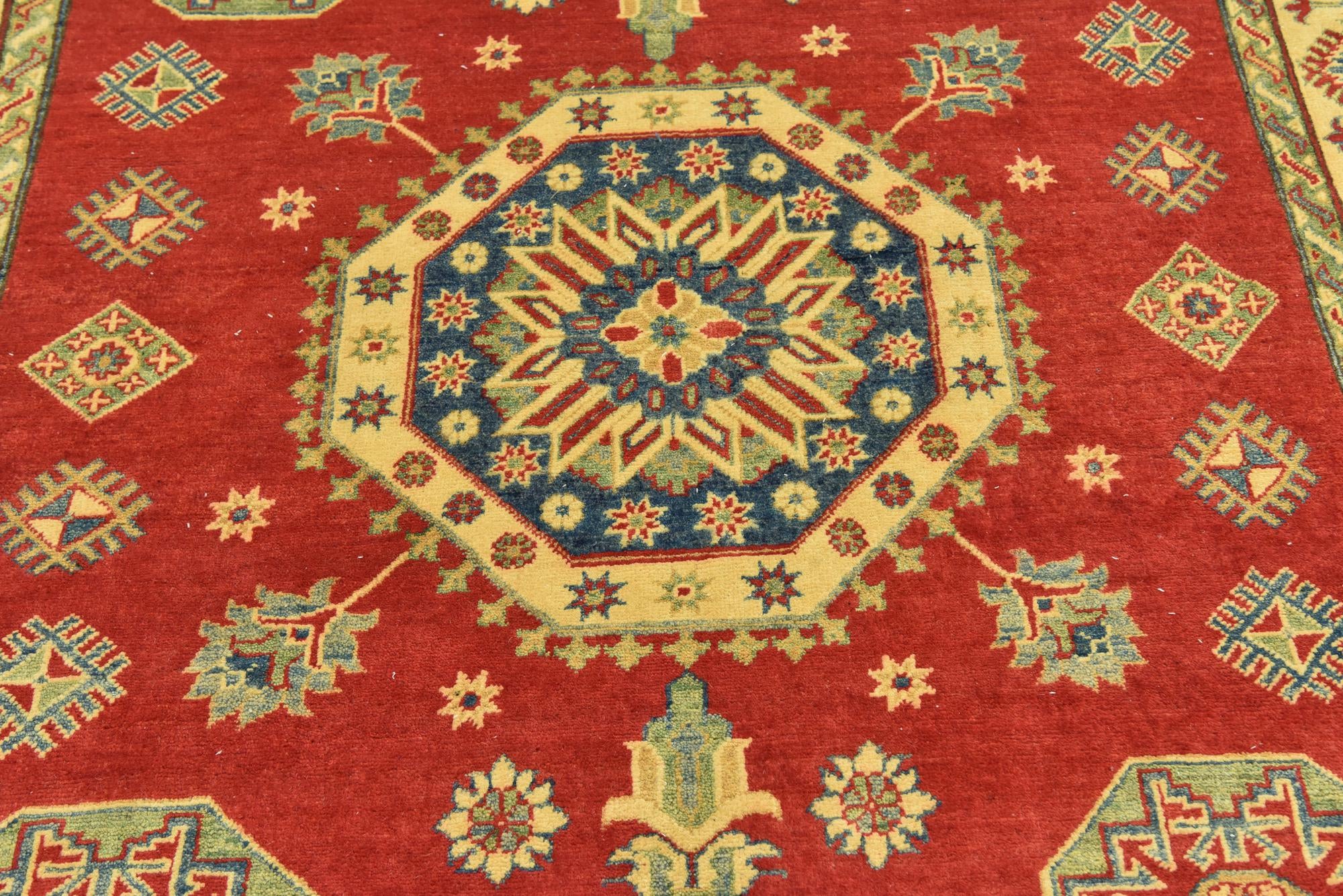 6' x 9' Hand Knotted Kazak Rug