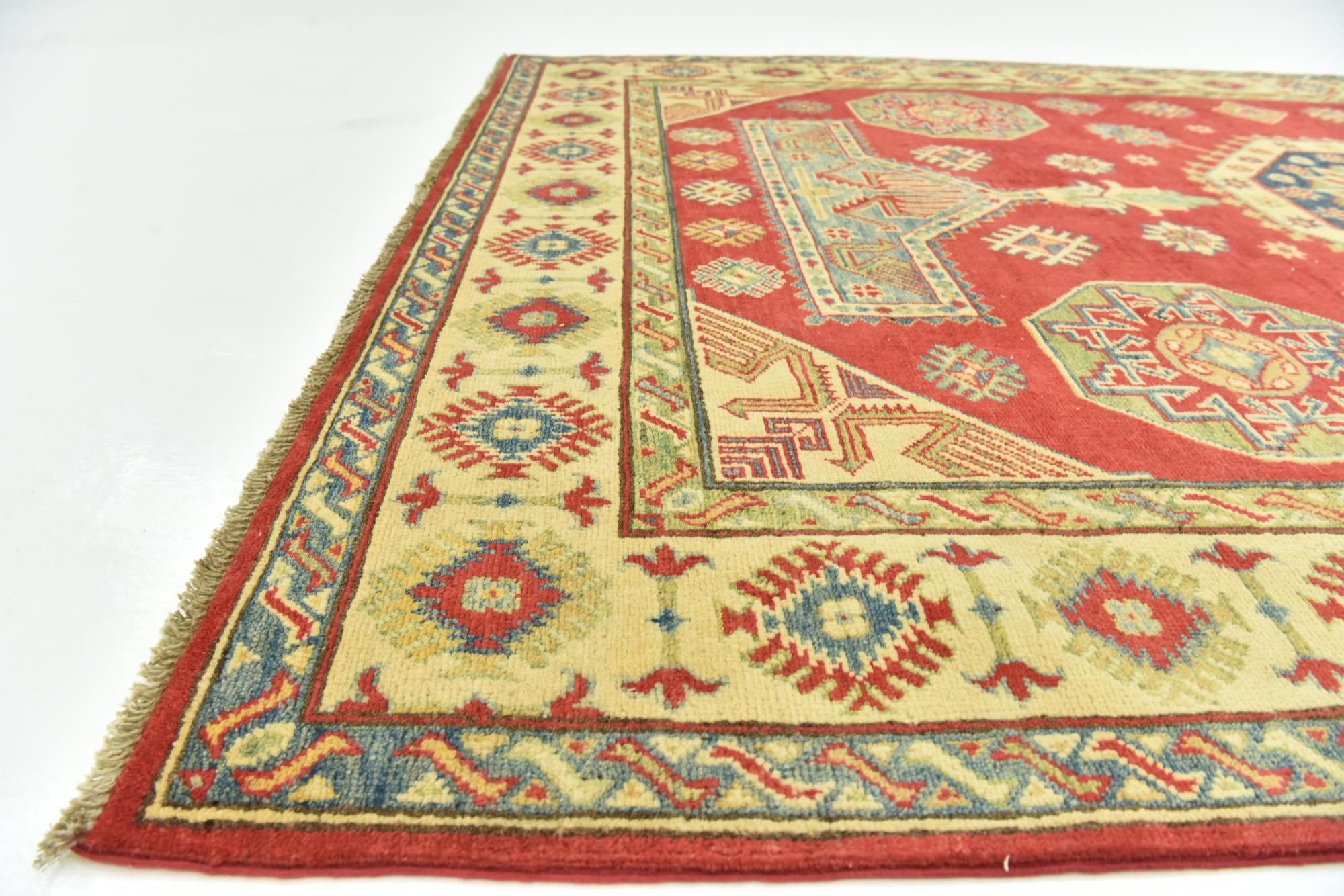 6' x 9' Hand Knotted Kazak Rug