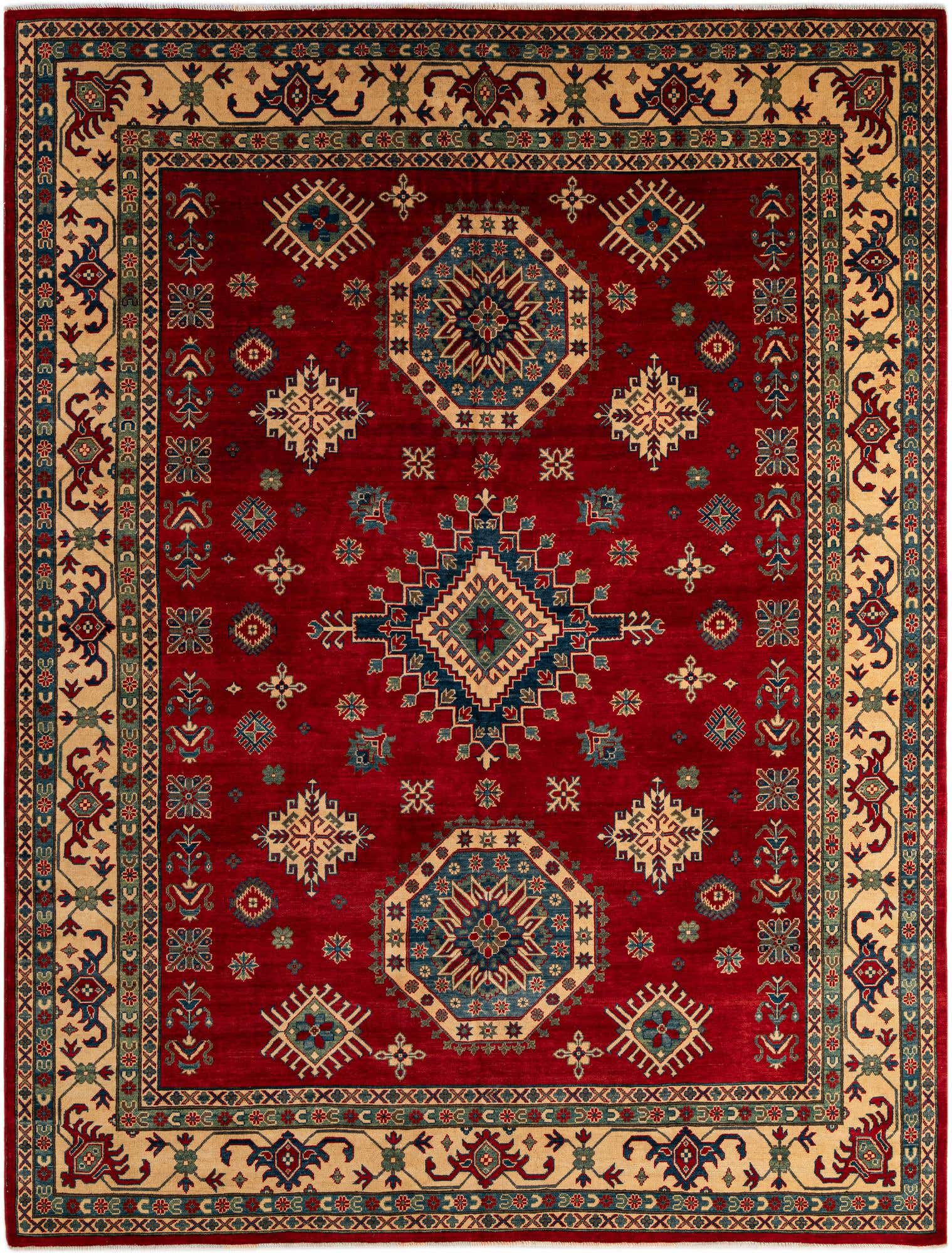 9' 2 x 12' 2 Hand Knotted Kazak Rug