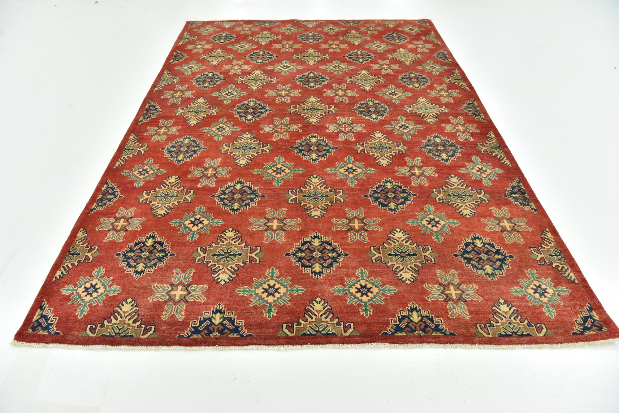 6' 9 x 9' 10 Hand Knotted Kazak Rug