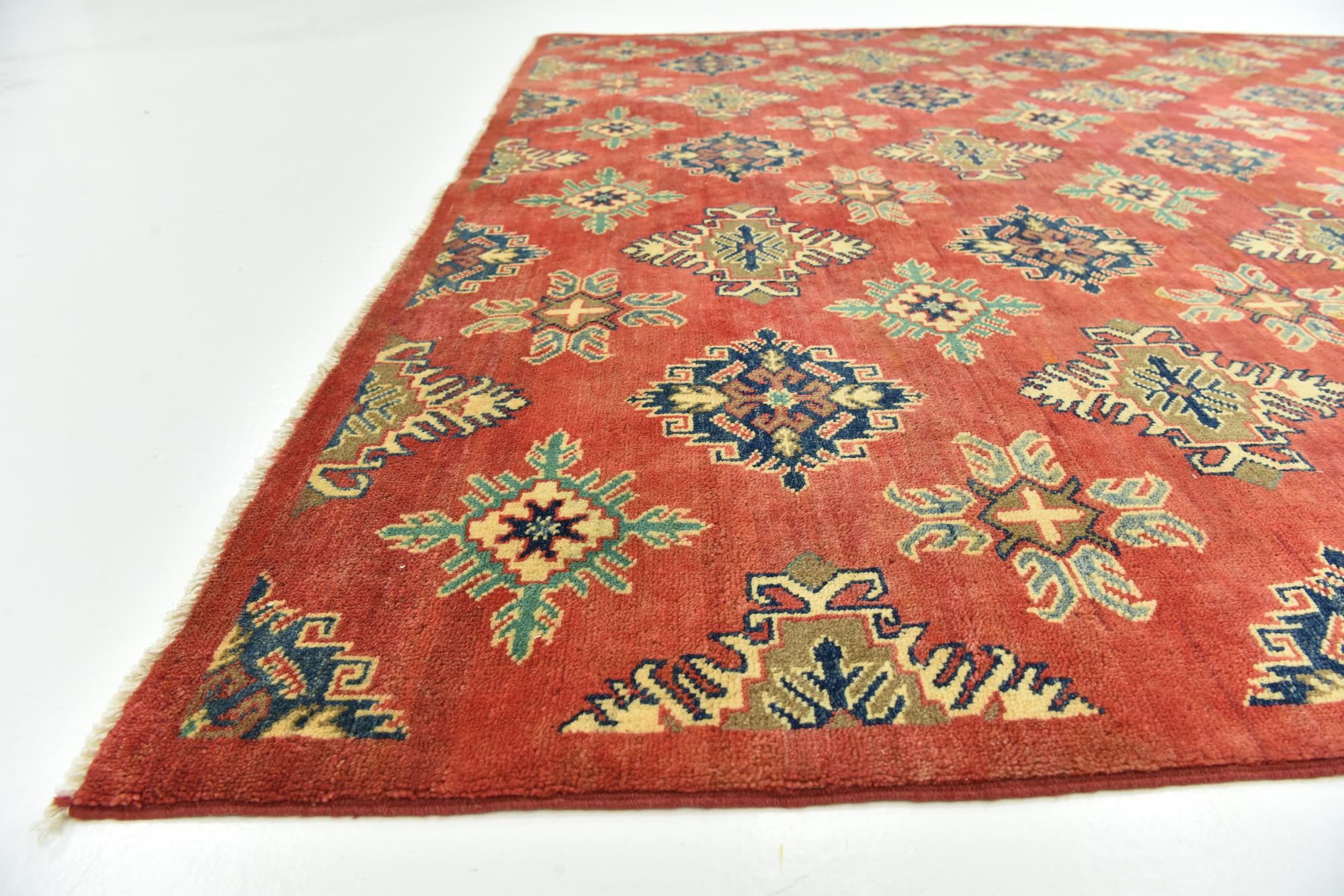6' 9 x 9' 10 Hand Knotted Kazak Rug