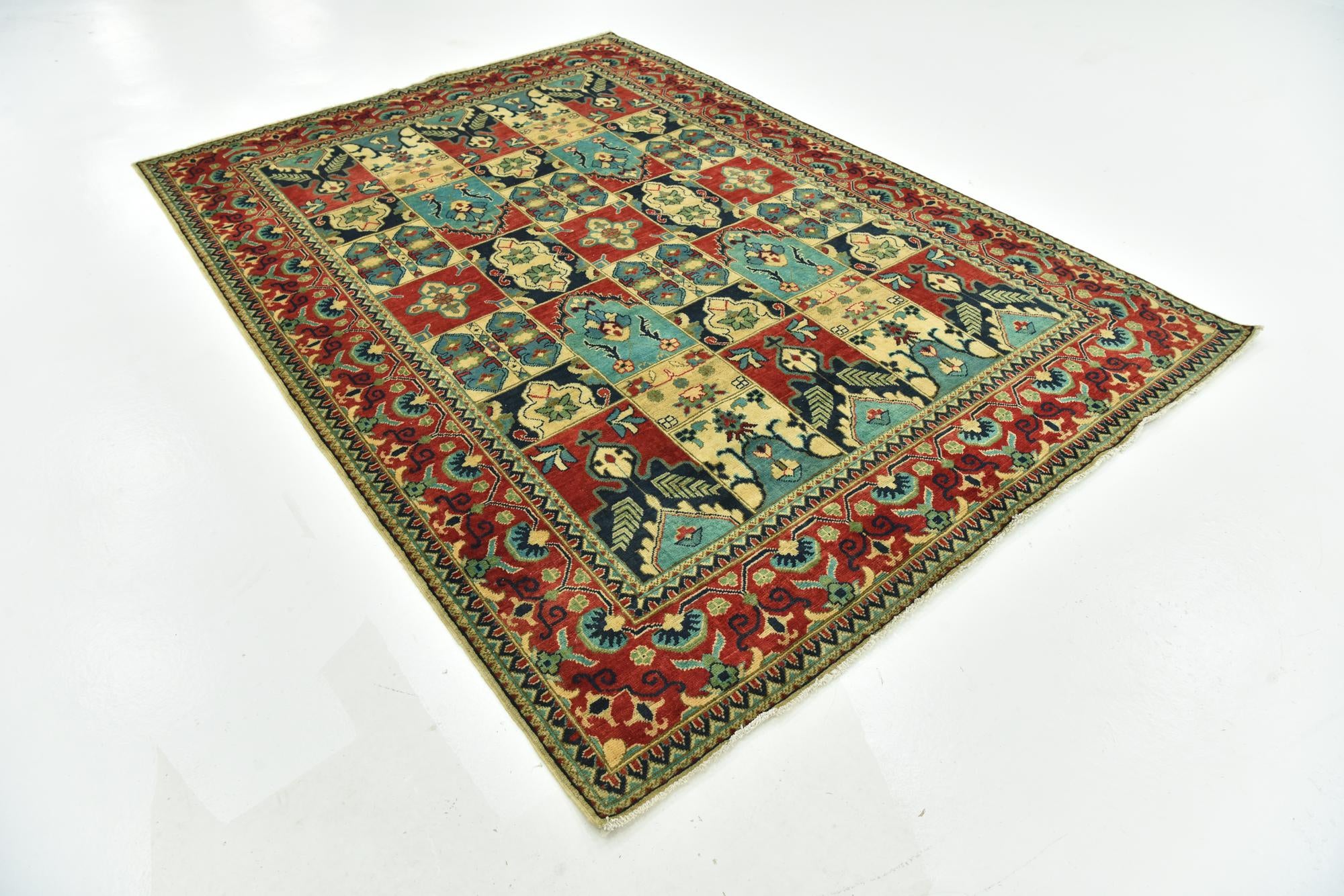 6' 8 x 9' 7 Hand Knotted Kazak Rug