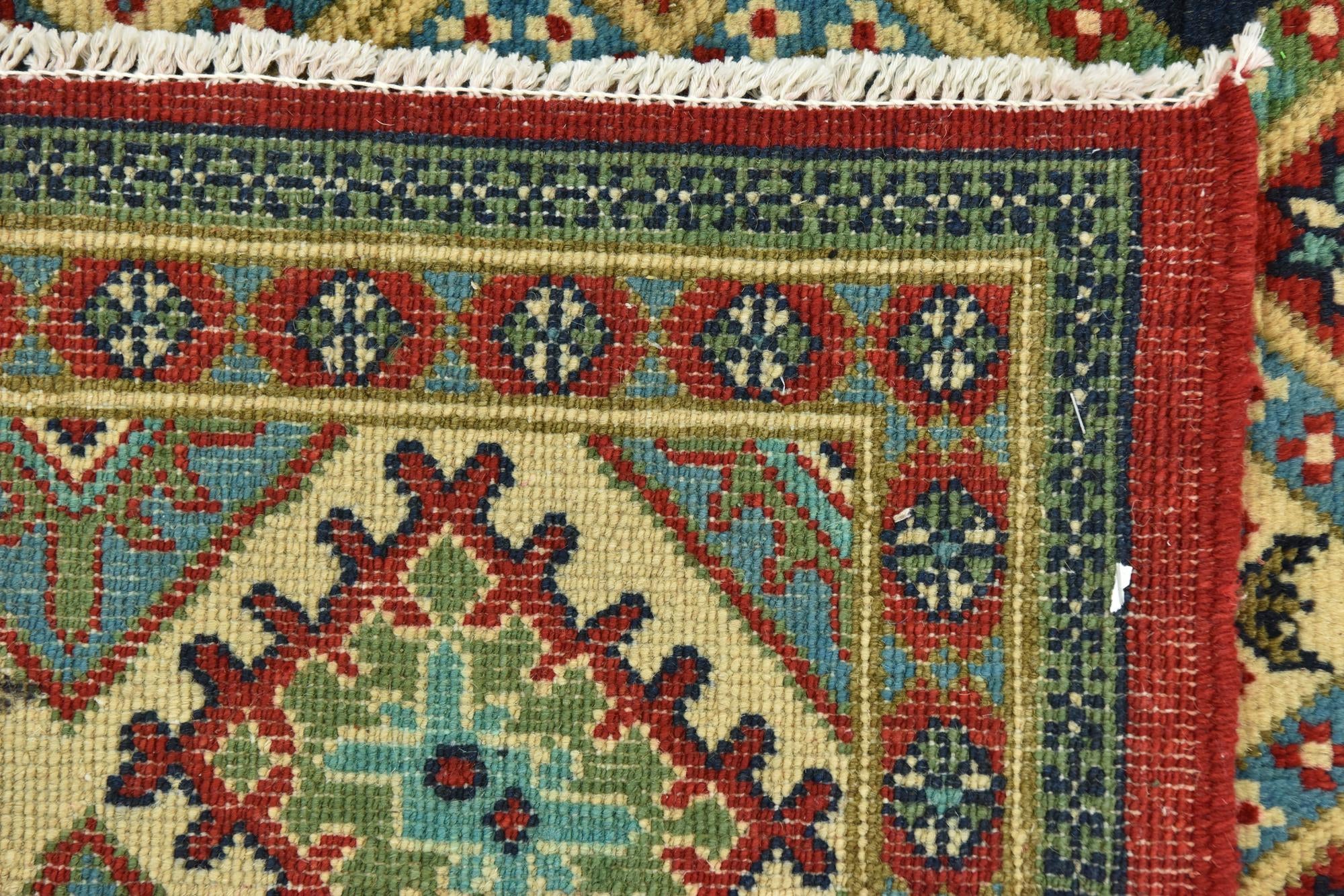 8' x 11' 9 Hand Knotted Kazak Rug