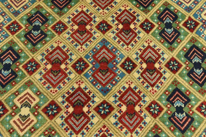 8' x 11' 9 Hand Knotted Kazak Rug