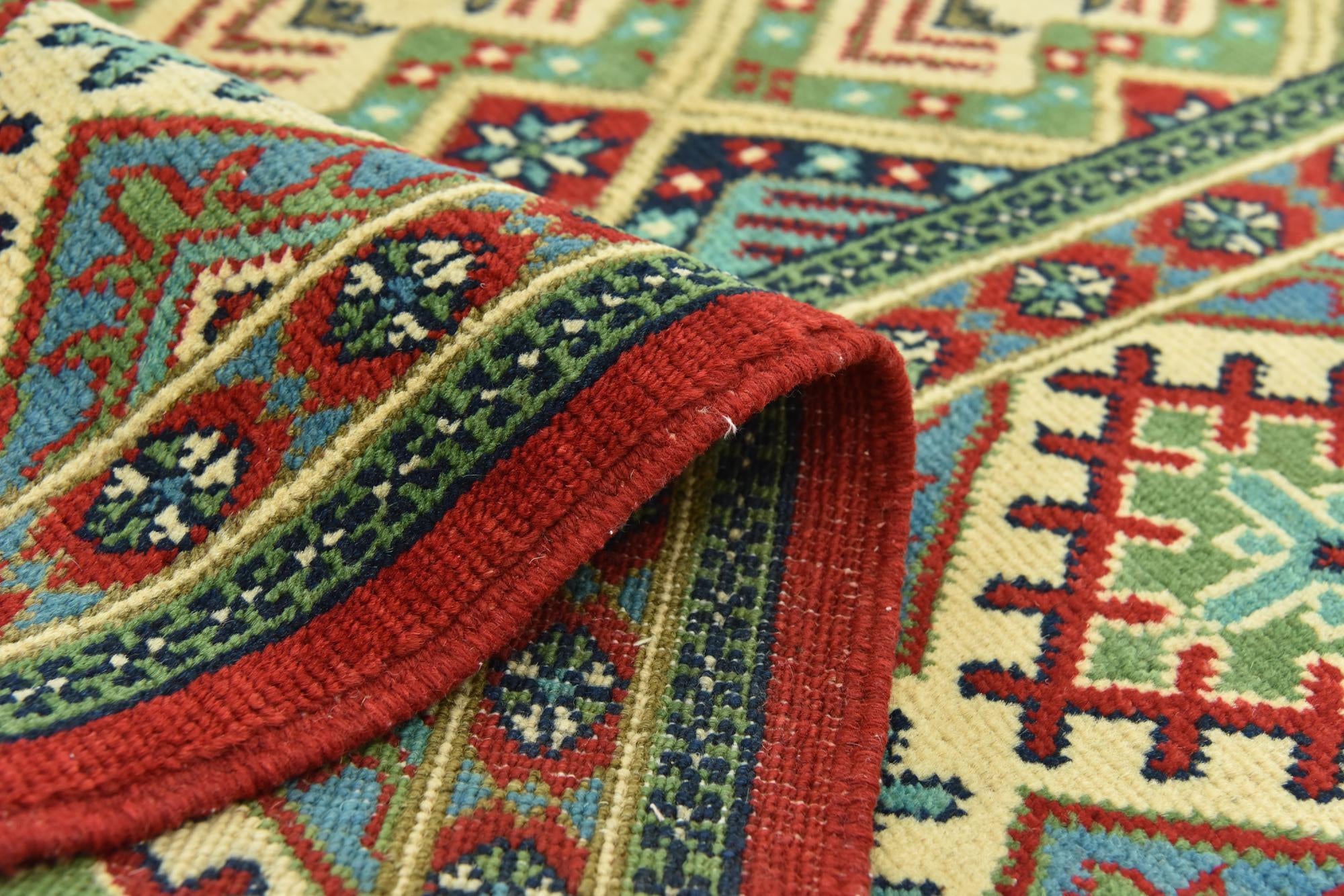 8' x 11' 9 Hand Knotted Kazak Rug