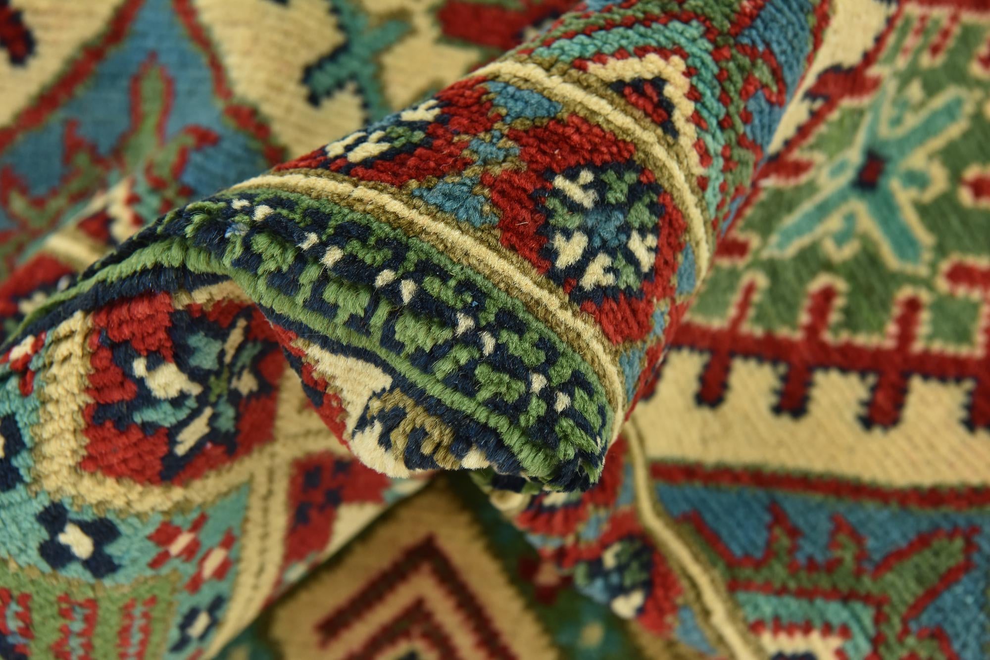 8' x 11' 9 Hand Knotted Kazak Rug