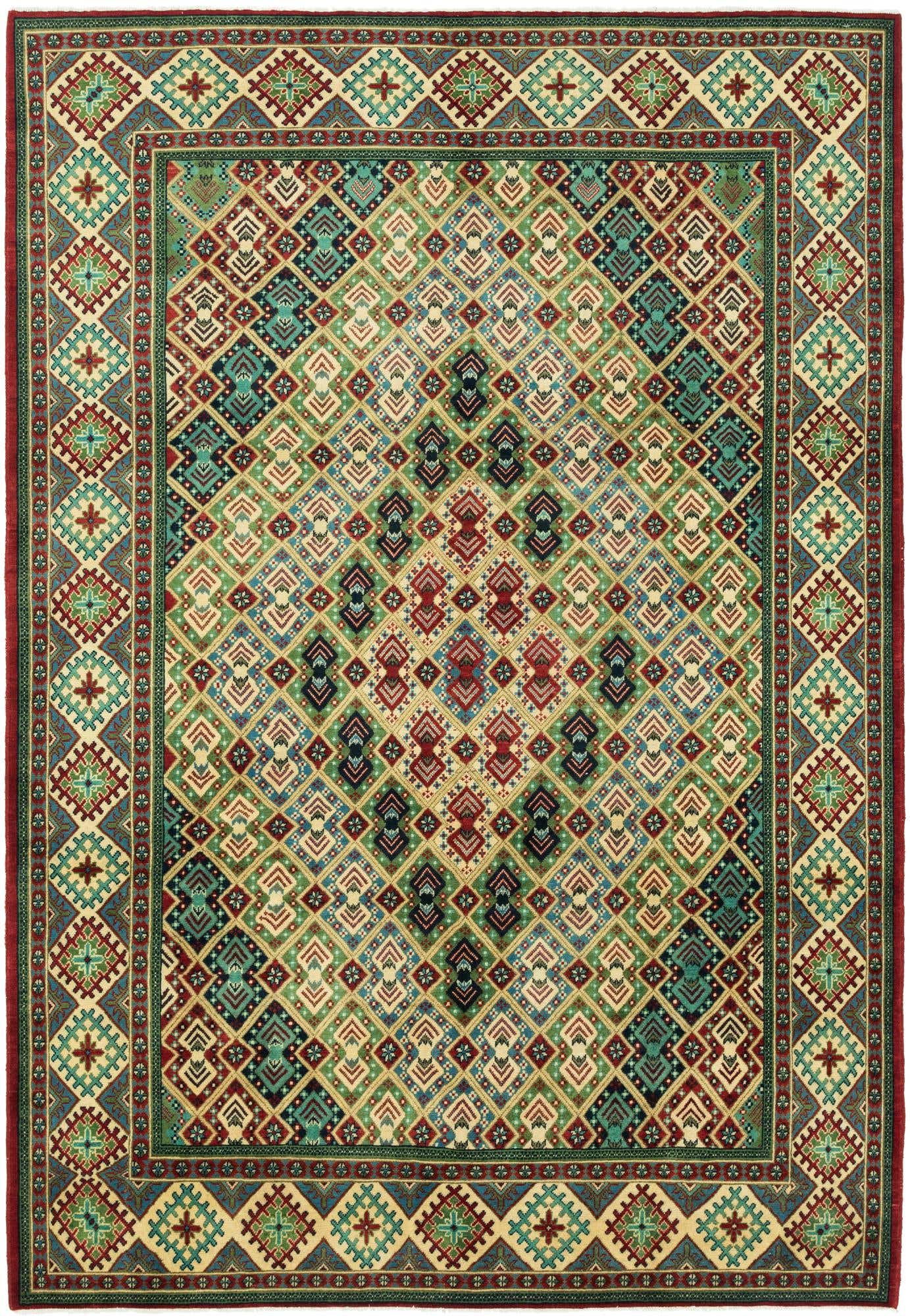 8' x 11' 9 Hand Knotted Kazak Rug