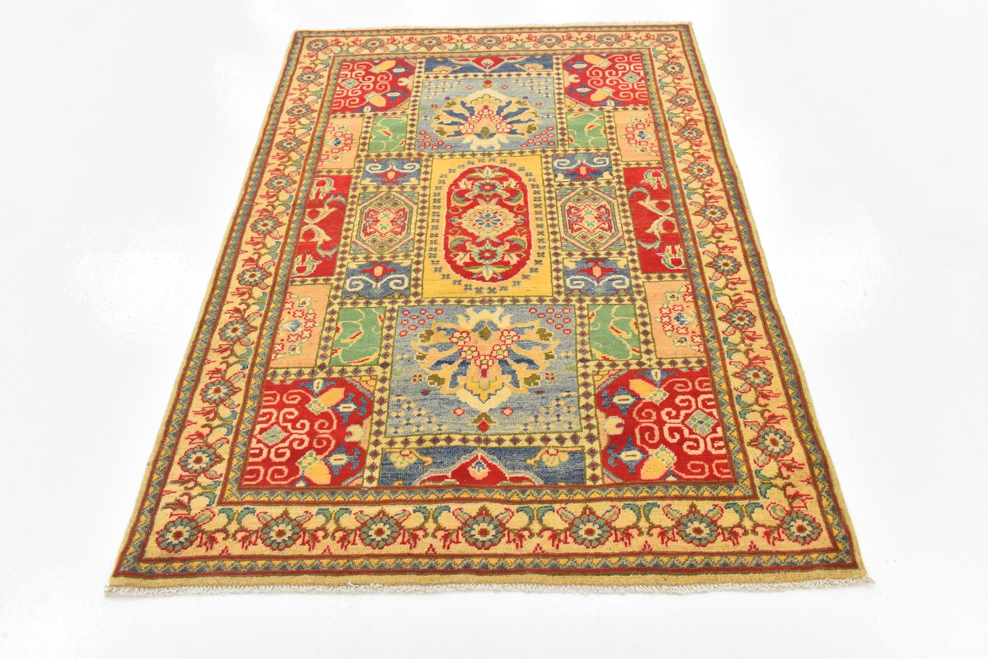 4' 3 x 6' 3 Hand Knotted Kazak Rug