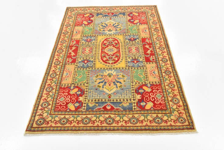 Detail image of 4' 3 x 6' 3 Hand Knotted Kazak Rug