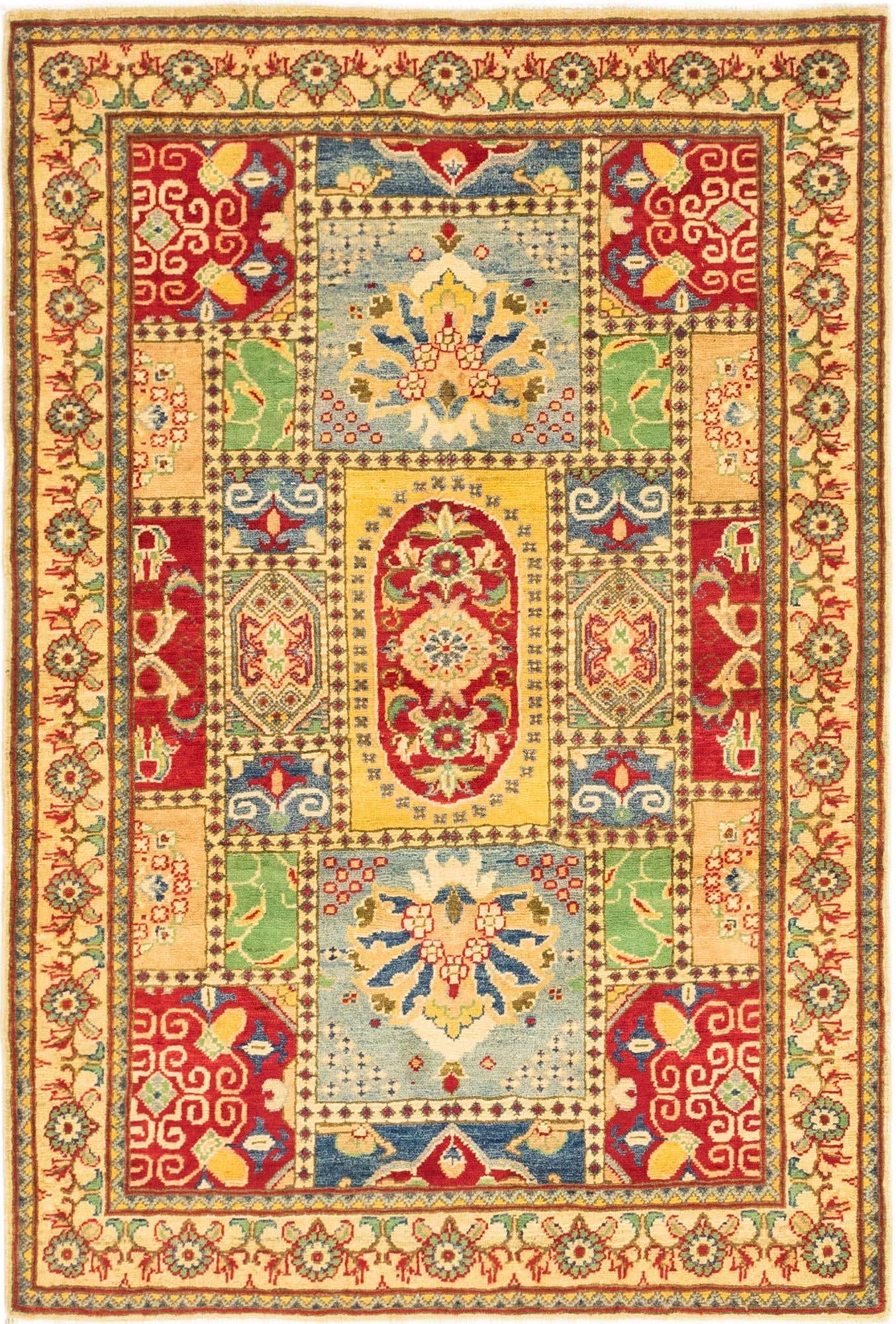 4' 3 x 6' 3 Hand Knotted Kazak Rug