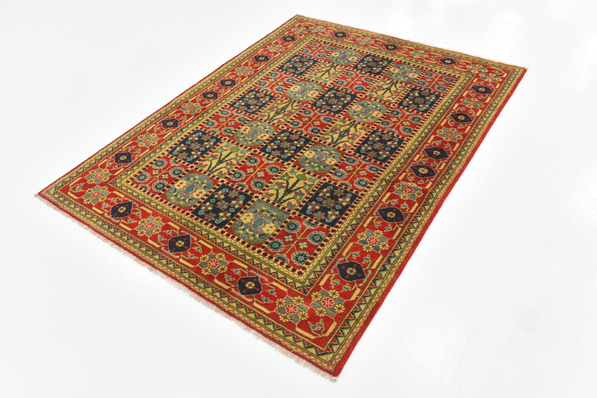 5' x 6' 7 Hand Knotted Kazak Rug