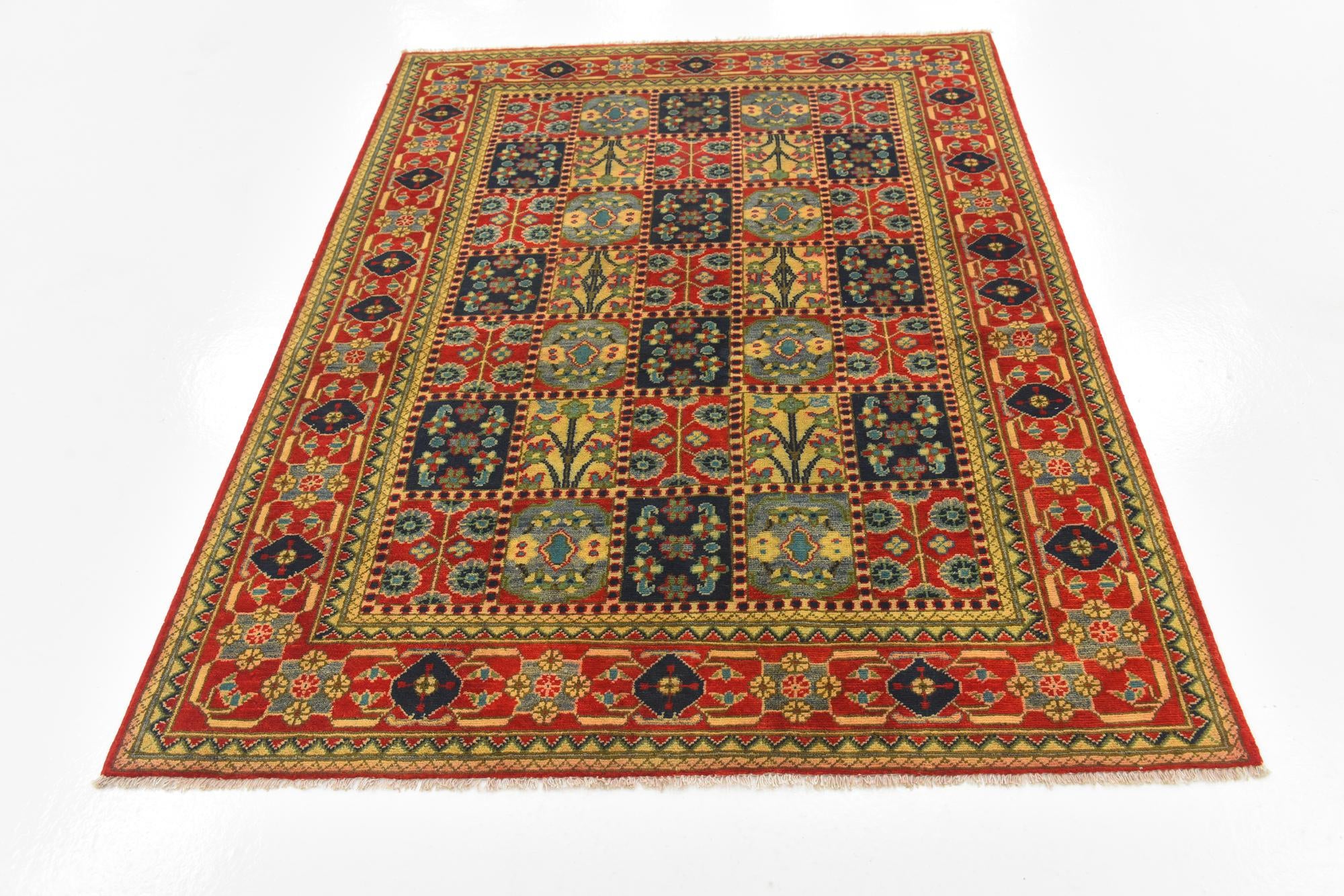 5' x 6' 7 Hand Knotted Kazak Rug