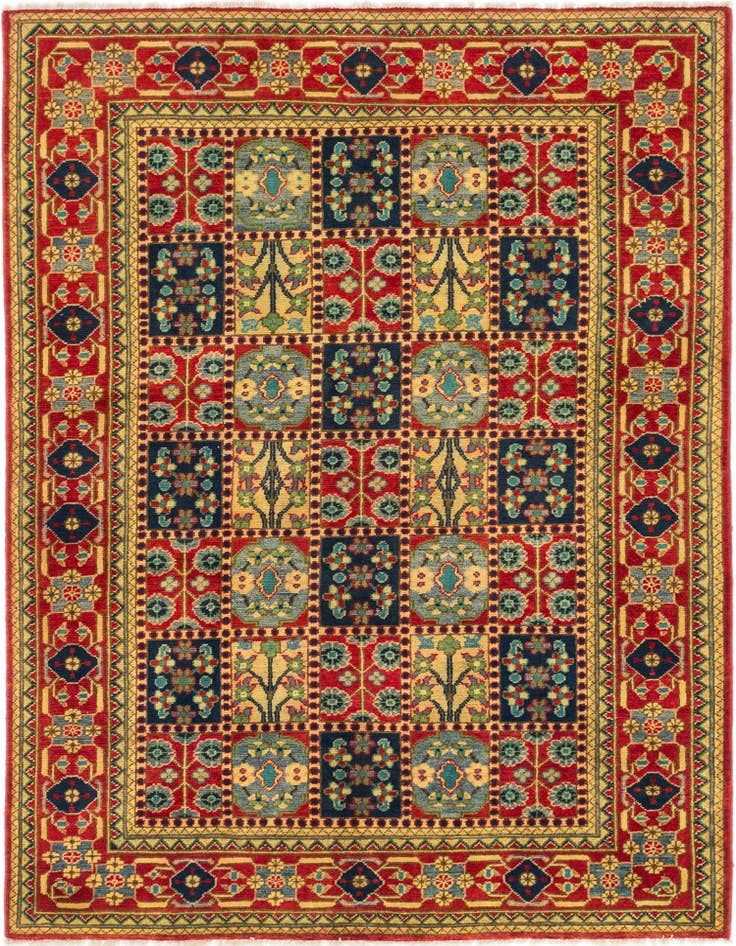 Detail image of 5' x 6' 7 Hand Knotted Kazak Rug