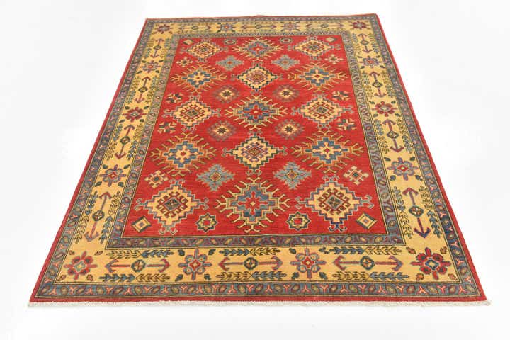 5' x 6' 6 Hand Knotted Kazak Rug