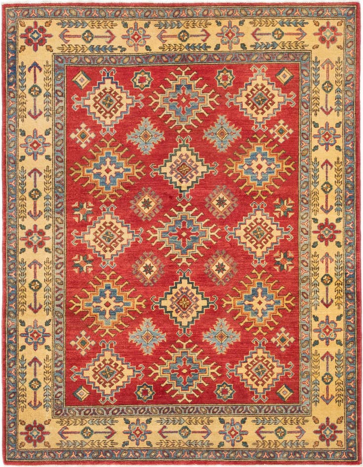 Detail image of 5' x 6' 6 Hand Knotted Kazak Rug