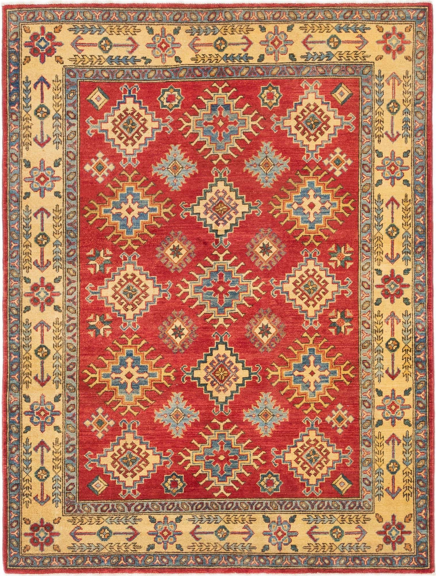 5' x 6' 6 Hand Knotted Kazak Rug