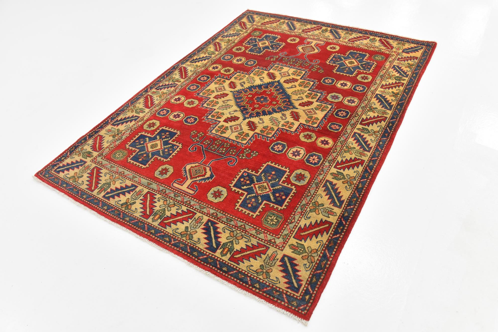 5' 2 x 7' Hand Knotted Kazak Rug