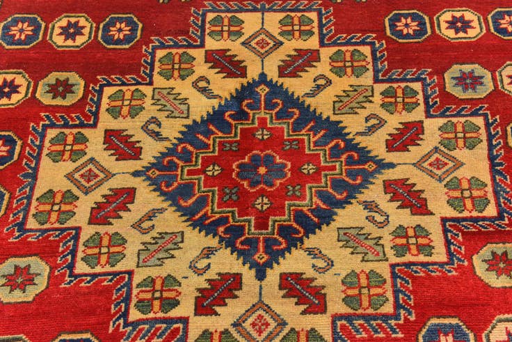Detail image of 5' 2 x 7' Hand Knotted Kazak Rug