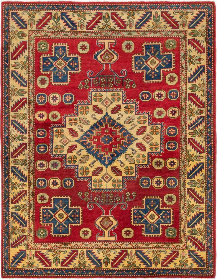 Detail image of 5' 2 x 7' Hand Knotted Kazak Rug