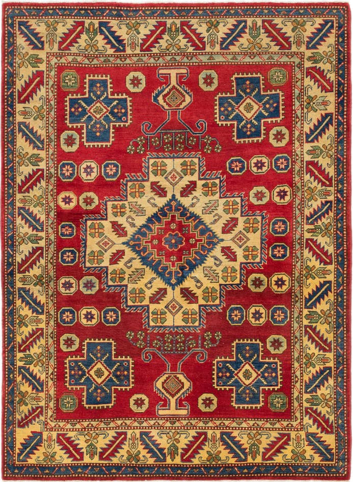 Detail image of 5' 2 x 7' Hand Knotted Kazak Rug