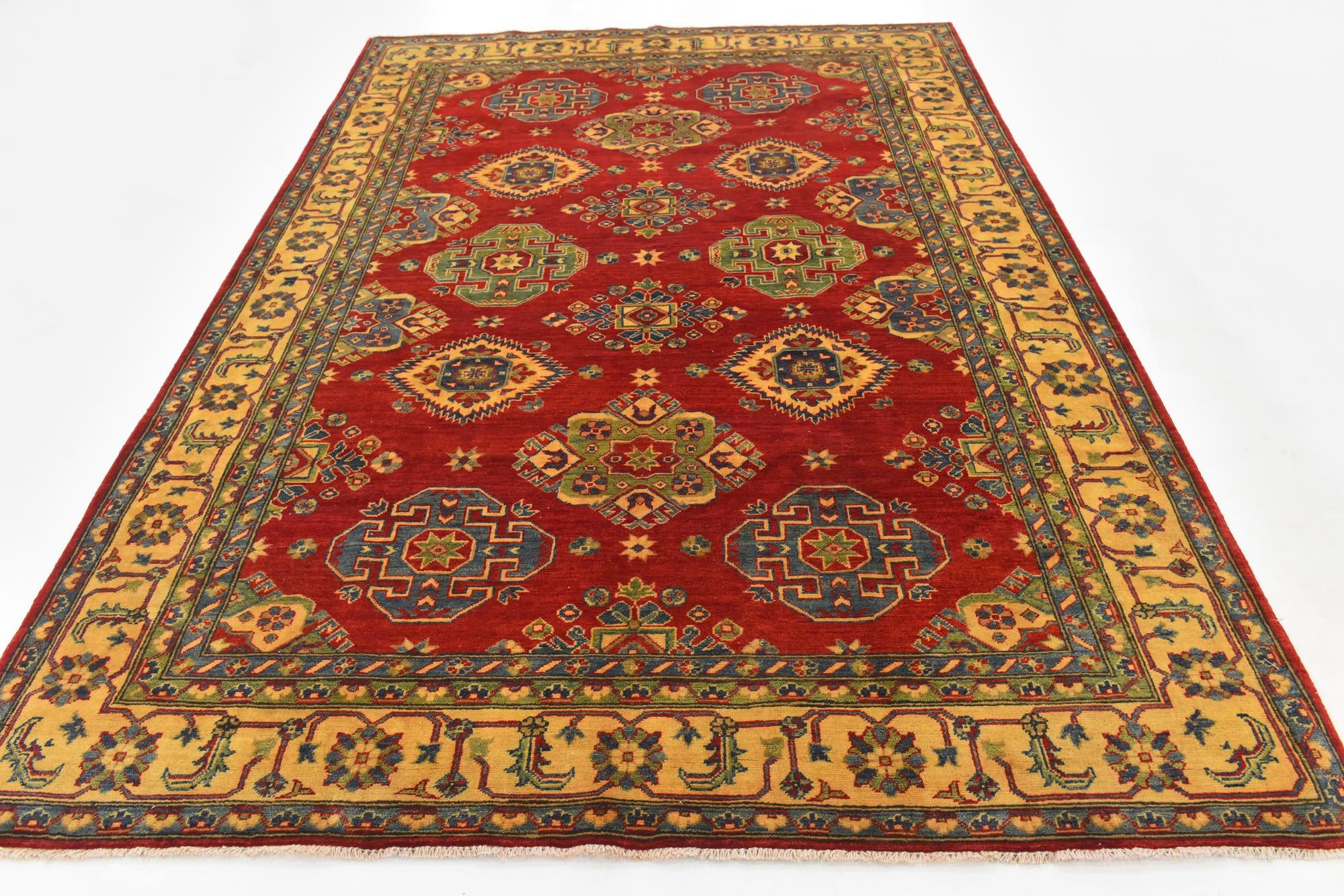 6' 7 x 9' 6 Hand Knotted Kazak Rug