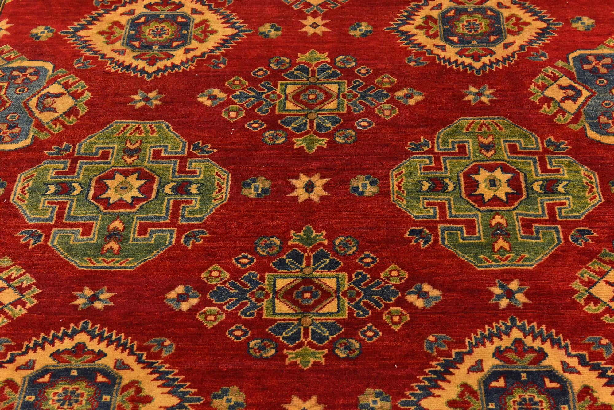 6' 7 x 9' 6 Hand Knotted Kazak Rug