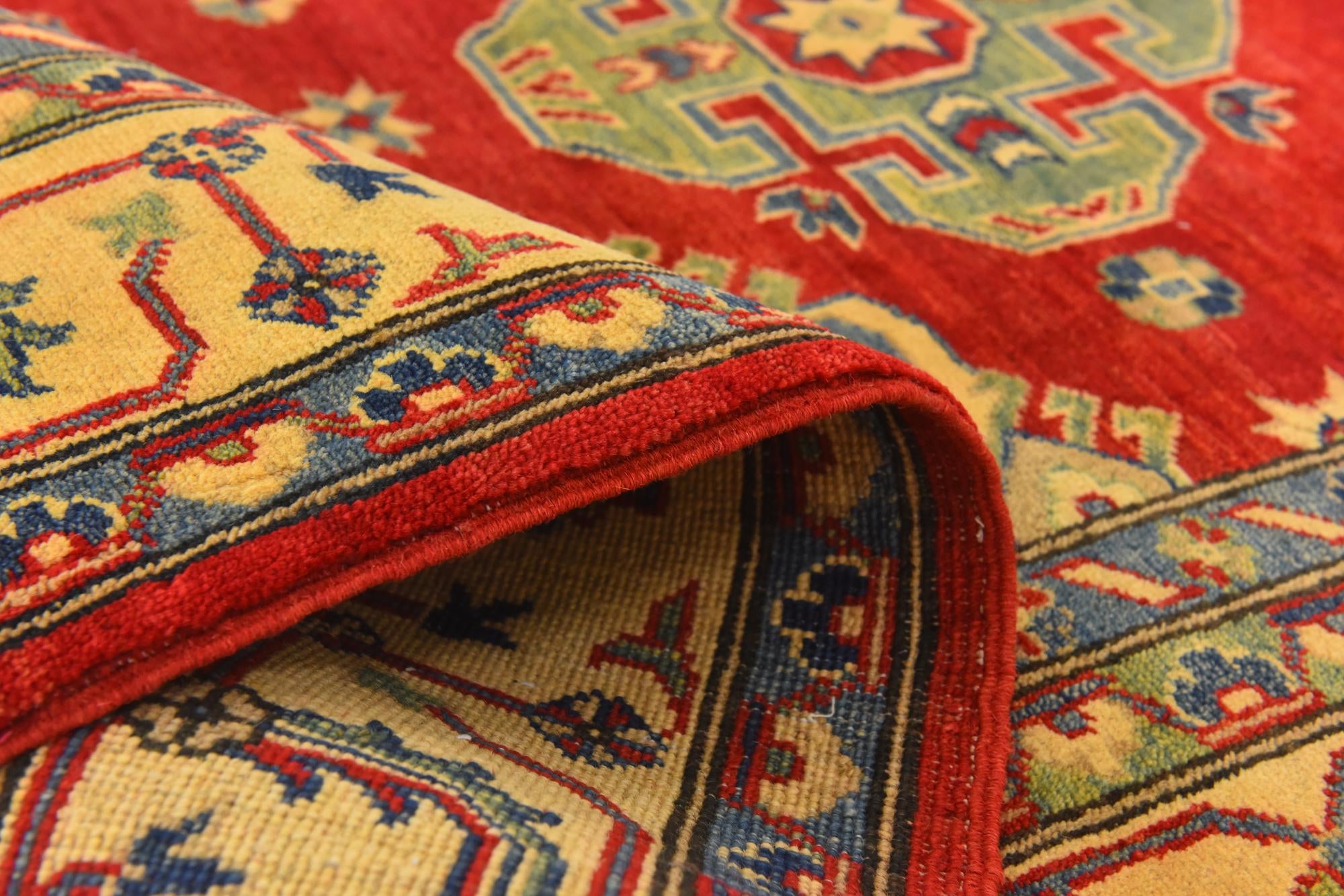 6' 7 x 9' 6 Hand Knotted Kazak Rug