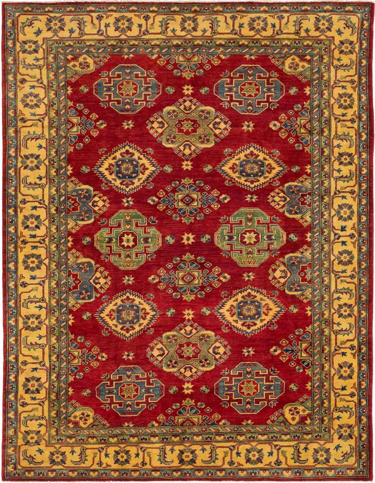Detail image of 6' 7 x 9' 6 Hand Knotted Kazak Rug