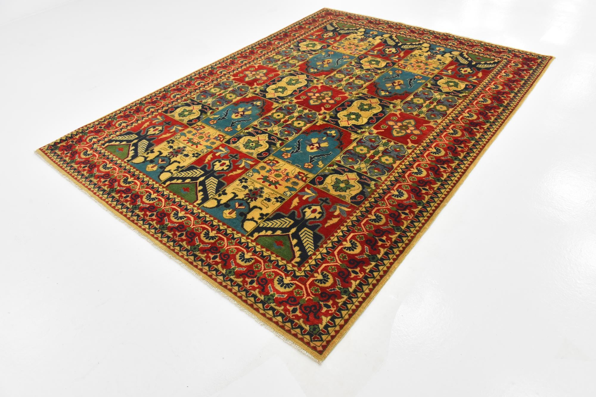 6' 11 x 9' 5 Hand Knotted Kazak Rug