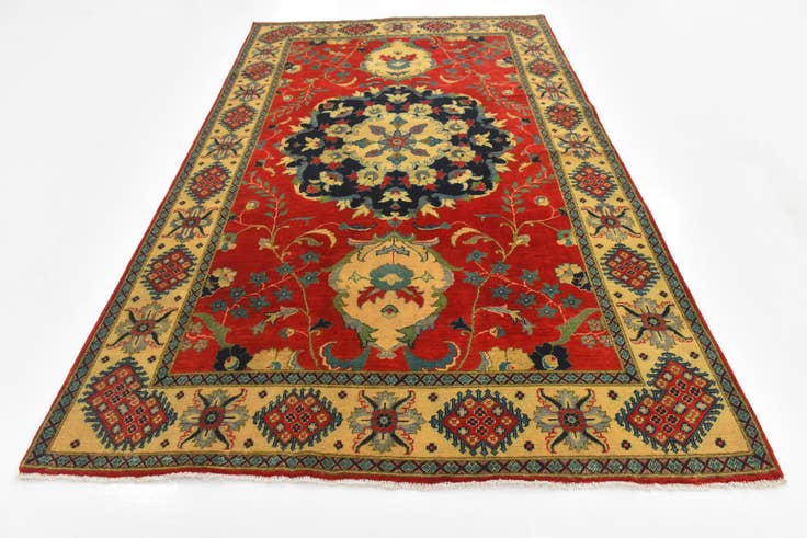 Detail image of 6' 1 x 10' 1 Hand Knotted Kazak Rug