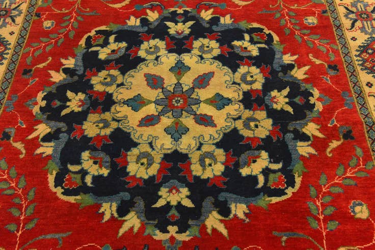 Detail image of 6' 1 x 10' 1 Hand Knotted Kazak Rug
