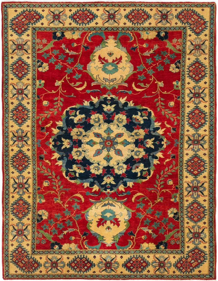 Detail image of 6' 1 x 10' 1 Hand Knotted Kazak Rug
