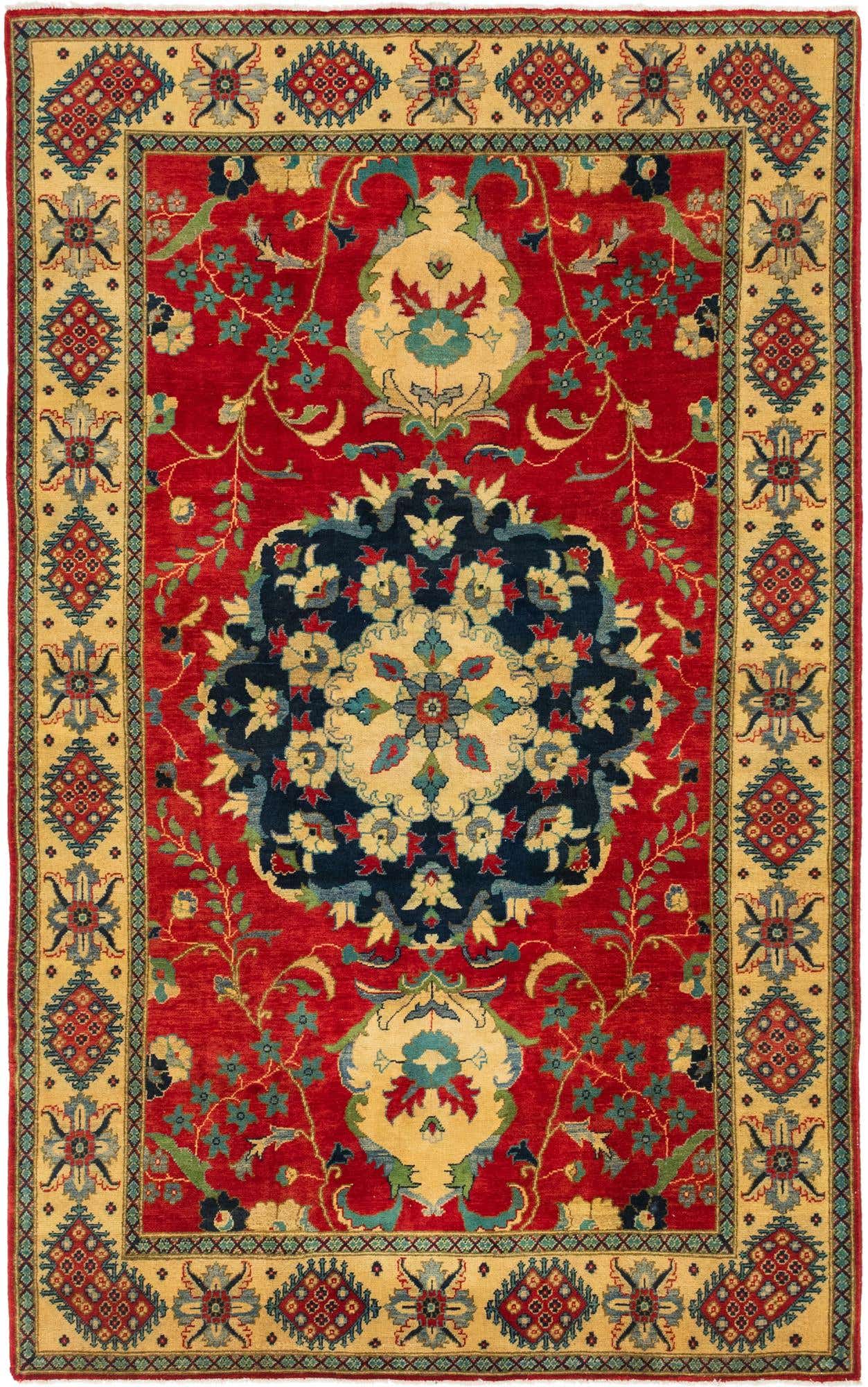 6' 1 x 10' 1 Hand Knotted Kazak Rug