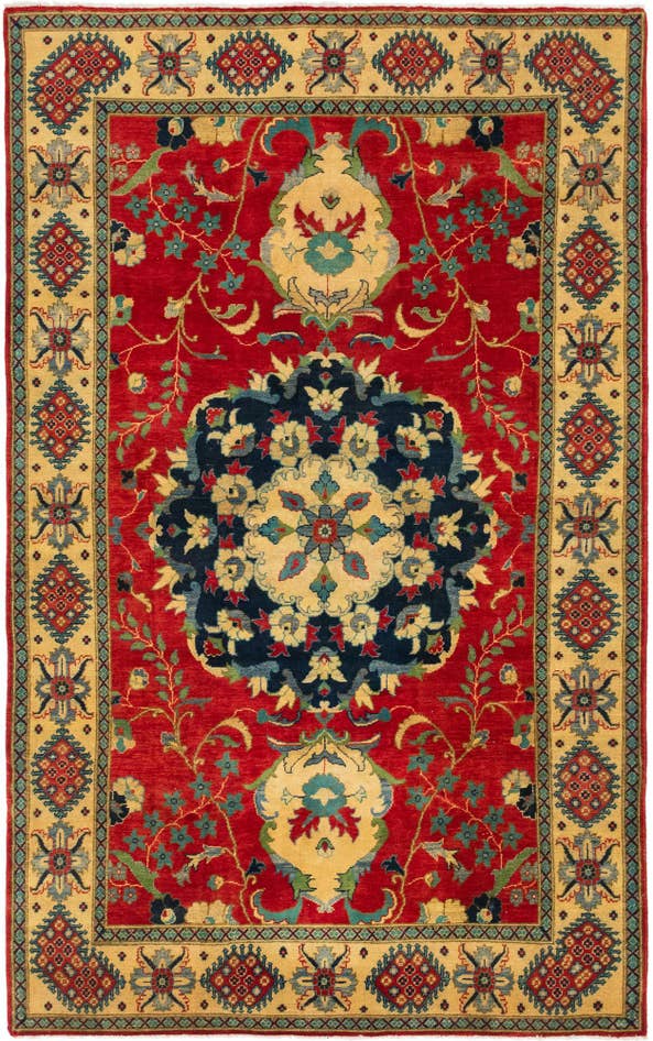 Detail image of 6' 1 x 10' 1 Hand Knotted Kazak Rug